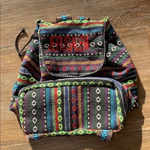 Colorful Stitched Backpack Jerusalem